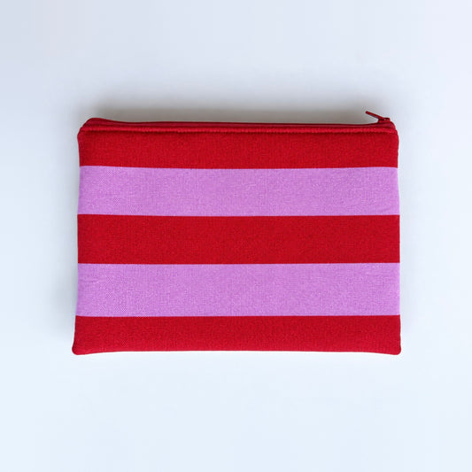 Laptoptasche gestreift rot/rosa, handgemacht