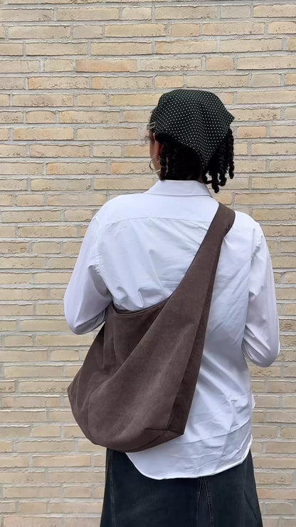 Hobo Bag – brown Velour