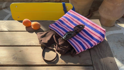Kosmetiktasche – berry stripes
