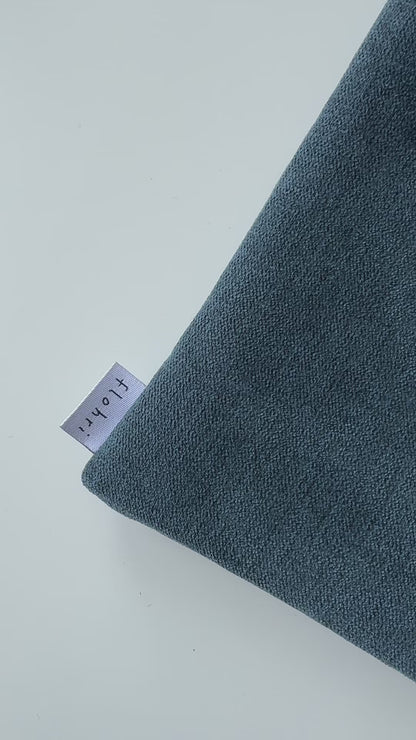 Laptoptasche & iPad Hülle - Velour blau